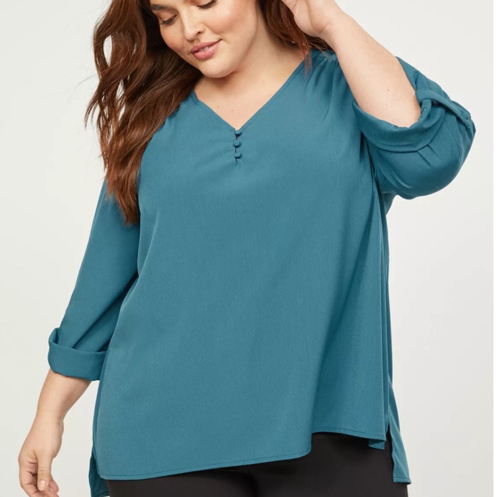 Lane Bryant - 3 BUTTON POPOVER SOFT SHIRT